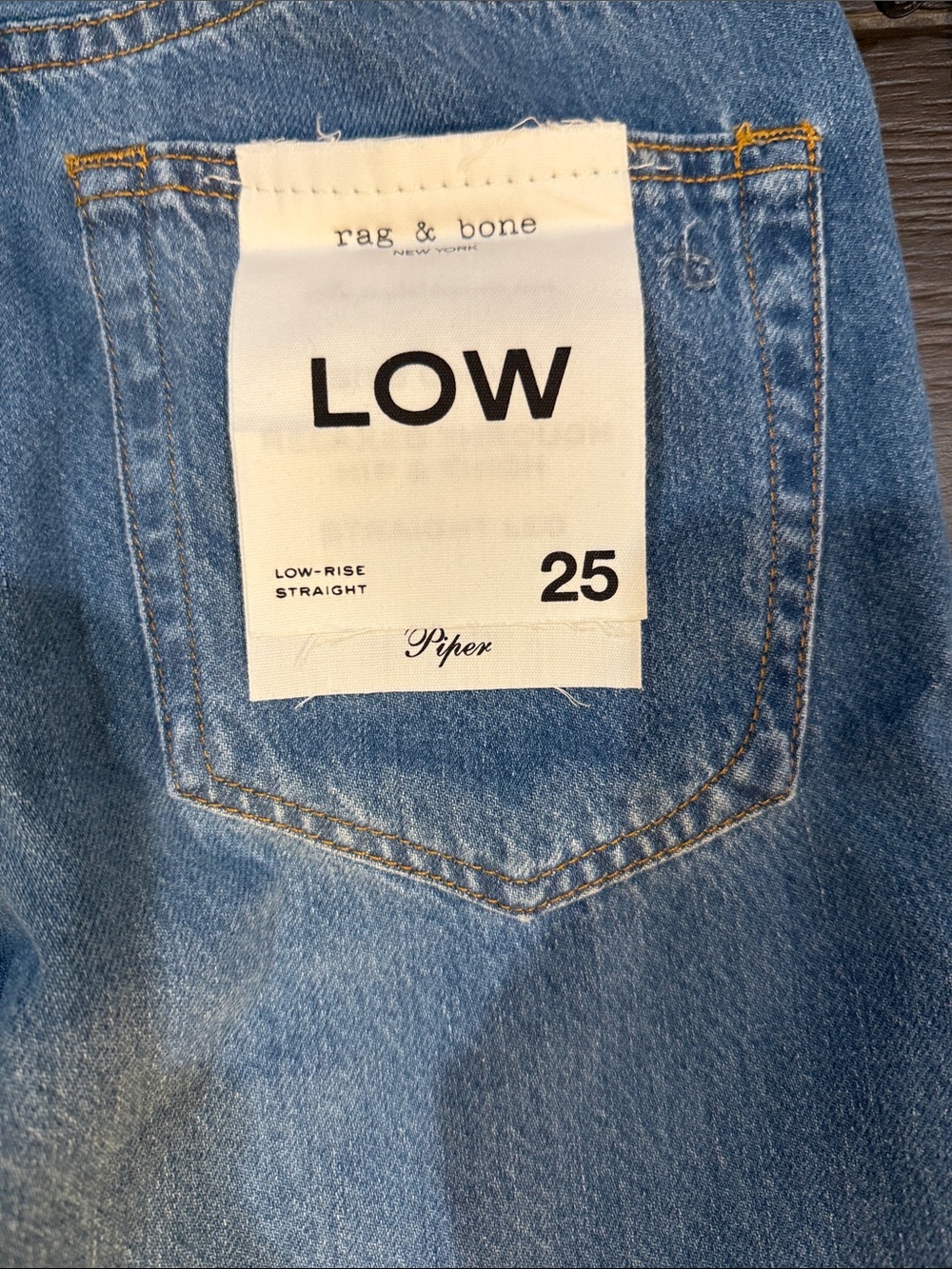 rag & bone light blue distressed denim jeans - Picture 7 of 10